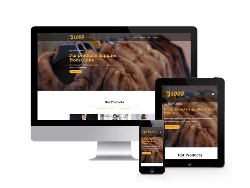 貂皮服裝英文外貿(mào)類網(wǎng)站pbootcms模板(自適應(yīng)手機(jī)端)