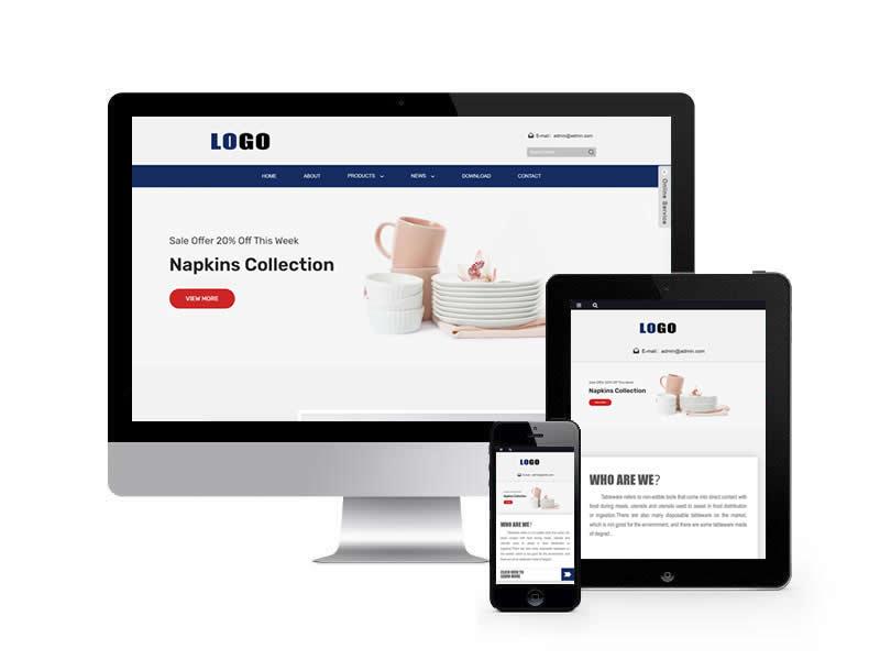 餐具生活用品類網(wǎng)站pbootcms模板(自適應(yīng)手機(jī)端)