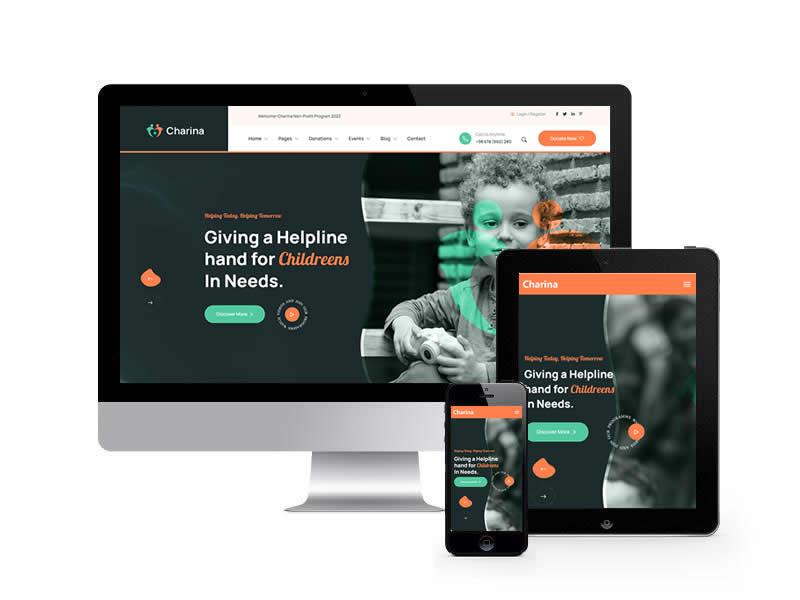 兒童公益類網站HTML靜態模板