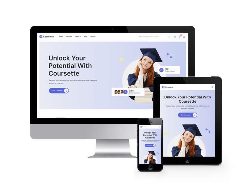 網絡教育類網站HTML靜態模板